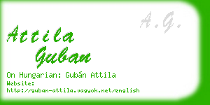 attila guban business card