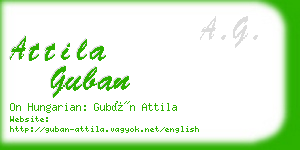 attila guban business card